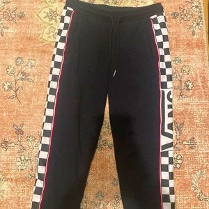 black, red & white sweatpants/ size: small